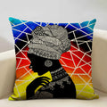 Axyaa African Woman Ethnic Cushion Cover 45x45cm