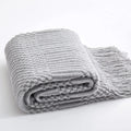 Axyaa Soft Nordic Knit Throw Blanket with Tassels for Sofa Bed & Office