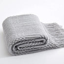 Axyaa Soft Nordic Knit Throw Blanket with Tassels for Sofa Bed & Office