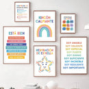 Axyaa Calm Corner Canvas Prints - Educational Classroom Wall Art for Home & School