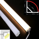 Axyaa V-Type LED Black Aluminum Profile with Milky Cover for Stylish Lighting