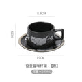 Axyaa Retro Cat Ceramic Mug Saucer Coarse Pottery Coffee Cup Ins Home Breakfast