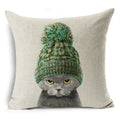 Axyaa Retro Cat Pillow Cover for Sofa Decor, Boho Style Pillowcase