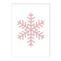 Boho Pink Christmas Tree Snowflake Wall Art Print Set by Axyaa