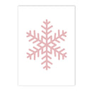 Boho Pink Christmas Tree Snowflake Wall Art Print Set by Axyaa