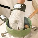 Axyaa Silicone Oven Gloves for Kitchen Baking - Thick Insulation, Anti-Slip & Anti-Scald
