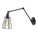 Axyaa Industrial Iron Double Arm Wall Lamp for Bedroom, Study, and Corridor