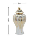 Axyaa Ceramic Light Luxury Electroplated General Cans European Style Flower Vase