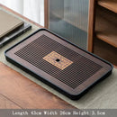 Axyaa Bamboo Tea Tray with Drainage, Modern Design, Small Size for Home and Hotel