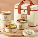 Axyaa Stainless Steel Thermal Lunch Box: Insulated, Leak Proof, Microwave Safe, Portable Bento Box