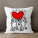 Axyaa Plush Velvet Pillowcase Decorative Cushion Cover in Popular Graffiti Art
