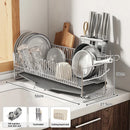 Axyaa Dish Drying Rack with Drainboard and Utensil Holder for Kitchen Counter