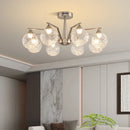 Axyaa Vintage Glass Chandelier: Retro Luxury Pendant Lighting for Living Dining Room