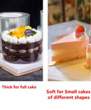 Axya Clear Mousse Cake Decoration Sheet 20cm: Transparent Dessert Film for Cake Edges