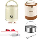 Axyaa Electric Heated Lunch Box: Portable Stainless Steel Food Warmer