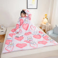 Axyaa Cozy Sleeved Quilted Pillow Blanket: Fashionable & Comfortable Dual-Purpose Bedding