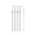 Axyaa Flower Glass Straws: Reusable Drinking Straw Set for Smoothies, Cocktails & More