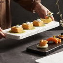 Axyaa Rectangular Ceramic Sushi Plate for Restaurant Tableware and Desserts