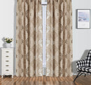 Axyaa Light Brown Floral Jacquard Curtain, European Style for Living Room, Home Balcony.