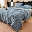 Axyaa Flannel Fleece Grid Pattern Throw Blanket - Luxe Nap, Bed, or Sofa Cover