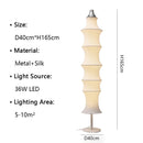 Axyaa Silk Nordic LED Floor Lamp: Minimalist Japanese Style for Home Decor & Bedroom