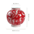 Axyaa Blue White Porcelain Ceramic Vase Chinese Retro Decor Flower Home Accessory
