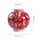 Axyaa Blue White Porcelain Ceramic Vase Chinese Retro Decor Flower Home Accessory