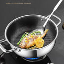 Axyaa 410 Stainless Steel Non-Stick Soup Pot with Lid - Induction Cooker Compatible
