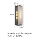 Axyaa Marble LED Wall Lights Copper Gold Black Sconce 110-240V