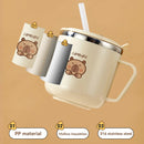Axyaa Kid's Insulated Capybara Stainless Steel Cup with Straw - 270ml