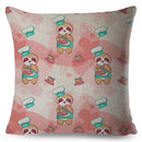 Axyaa Cat Cushion Cover: Decorative Linen Pillow for Home, Sofa, Children's Room