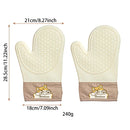 Axyaa Silicone Oven Gloves for Kitchen Baking - Thick Insulation, Anti-Slip & Anti-Scald
