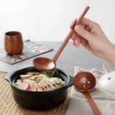 Axyaa Ramen Noodle Spoon: Japanese Wooden Eating Utensil for Korean Cuisine
