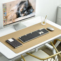 Axyaa Desk Pad Mouse Pad Faux Leather Table Cover Dual Use Writing Mat