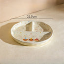Axyaa Polka Dot Dog Snack Bowl - Cute Home Dessert Rice Divider Plate