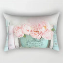 Pink Flower Polyester Pillowcase - Romantic Girl Room Aesthetic Decor