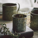 Axya Vintage English Printing Iron Flower Bucket for Home Kitchen Garden