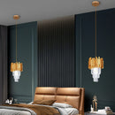 Axyaa Modern LED Crystal Pendant Chandelier for Elegant Home Decor
