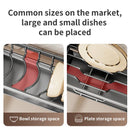 Axyaa Wall-Mounted Dish Drainer Rack with Multifunction Storage for Kitchen Bowls and Plates