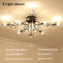 Axyaa Crystal Leaf LED Chandelier: Nordic Modern Luxury for Bedroom and Restaurant