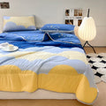 Axyaa Summer Comforter Set with Cool Feeling Fabric, Ice Silk Sheet, Pillowcase