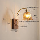 Axyaa Glass Copper LED Wall Lamp with Pull Chain Switch