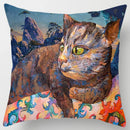 Axyaa Cartoon Cat Pillow Cover for Home Office Bedroom Sofa Car Decoration