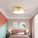 Axyaa Crown LED Ceiling Light - Gold Pink Metal Acrylic, Nordic Modern Style