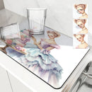 Axyaa Princess Queen Cake Kitchen Absorbent Mat, Antiskid & Quick-Drying