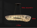 Axyaa Nordic Crystal LED Chandelier for Elegant Living Room & Restaurant Lighting