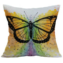 Axyaa Butterfly Pattern Linen Cushion Sleeve for Home Living Room Bedroom Sofa Car