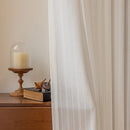 Axyaa White Vertical Louver Screen Curtain Blackout Phantom - Bay Window, Balcony Sunshade
