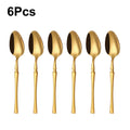 Axyaa Gold Stainless Steel Cutlery Set - 30Pcs Western Dinner Utensils