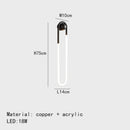 Axyaa Ellipse Wall Lights: Gold, Black, Copper, White; 3 Color Temperature Dimming